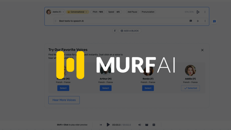 Melhor criador de voice overs - MURF.ai
